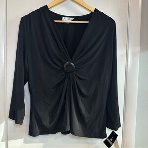 Studio I Y2K Blouse. Color: Black. Size: 18. NWT.